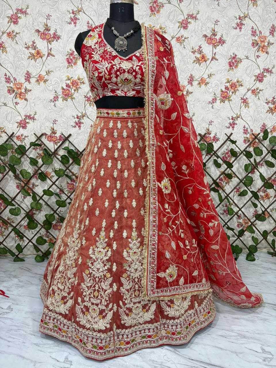 Silk Designer Embroidered Lehenga - MYLUXURY LANE ENTERPRISE